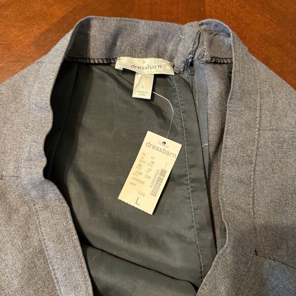 Dressbarn Womens L Gray Knee-Length Skirt With Pleats & Back Zip - Picture 6 of 10